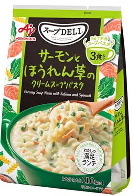Ajinomoto Soup Deli Salmon Spinach Cream Soup Pasta 3p