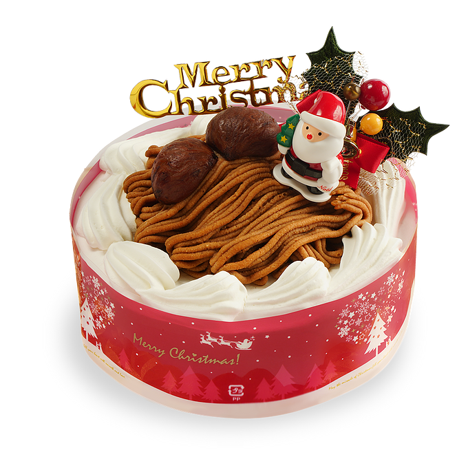 Nijiya Christmas Japanese Mont Blanc Cake 6"