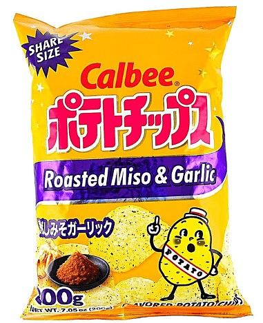 Calbee Potato Chips Share Size Roasted Miso Garlic