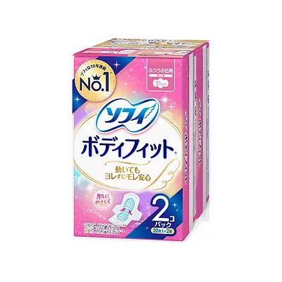 ユニチャーム ソフィボディフィット 羽つき ふつうの日用 (20枚 X 2P)