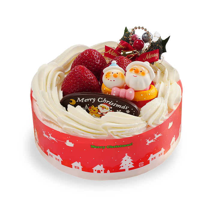 ニジヤ クリスマス ストロベリークリームケーキ 6"