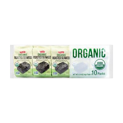 Shirakiku Organic Korean Iwanori Seasoned Seaweed 10 pack