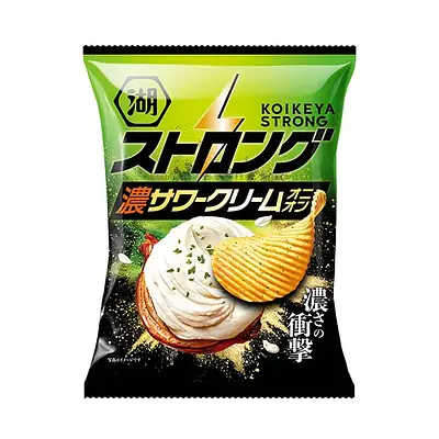 湖池屋 ポテトチップスストロング 濃サワークリームオニオン | ニジヤ