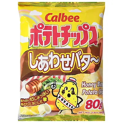 カルビー ポテトチップス しあわせバター (英語）