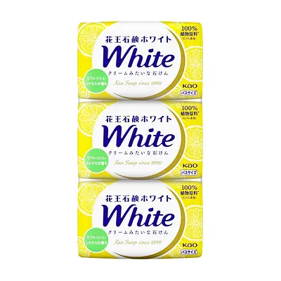 Kao White Soap Bath Size Refresh Citrus 3Pcs