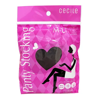 Cecile Panty Stocking Long Black M-L