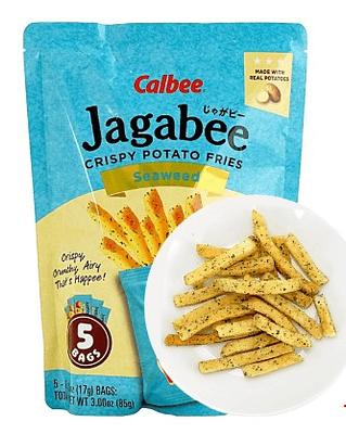 Calbee Jagabee Crispy Potato Fries Seaweed 5P - Image 4