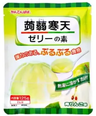 Ina Shokuhin Kanten Konnyaku Jelly Green-apple