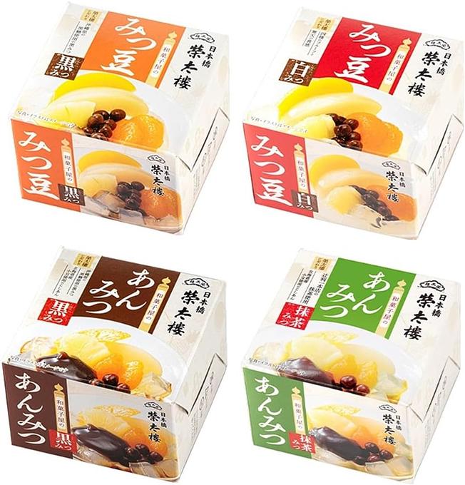 榮太樓總本鋪 和菓子屋のあんみつ詰合せ 4個