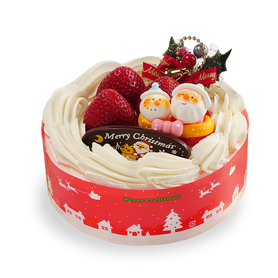 ニジヤ クリスマス ストロベリークリームケーキ 6"
