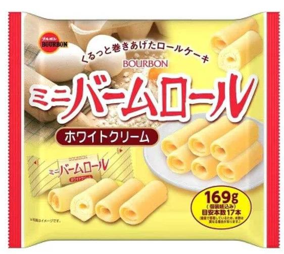 Bourbon Mini Baum Roll White Cream Family Size