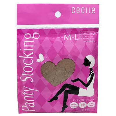 Cecile Panty Stocking Long Beige M-L