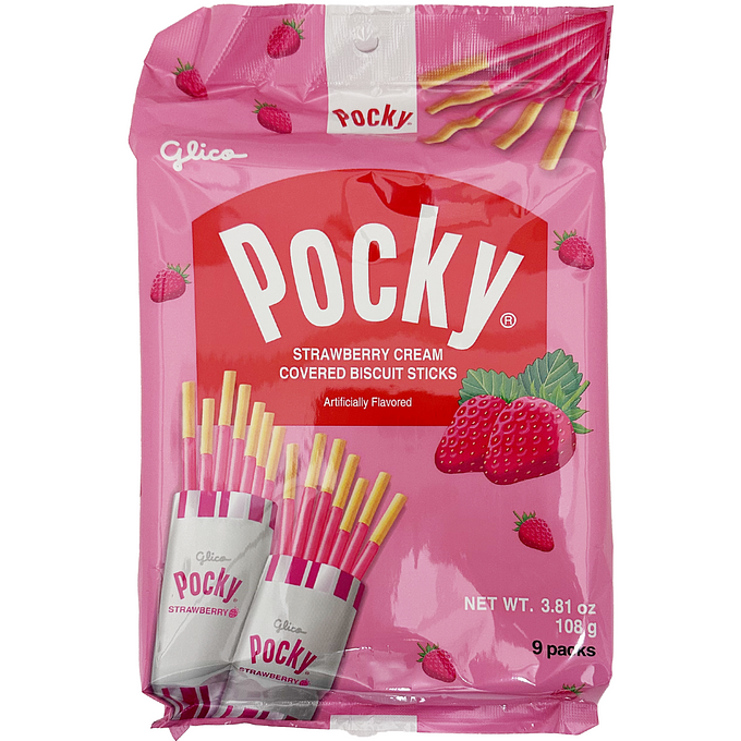 Glico Pocky Strawberry Family Size