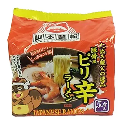 Yamamoto Seifun Tanuki Oyaji Pirikara Ramen 5P | Nijiya Market