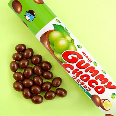 Meiji Gummy Choco Green Grape - Image 3