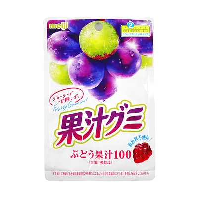 果汁グミ 明治 果汁グミ ぶどう | Nijiya Market